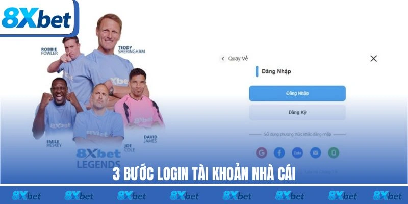 3 bước login tài khoản nhà cái